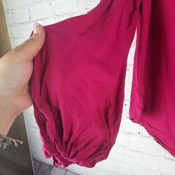 Anthropologie Floreat Mazza pink peasant Top - Picture 10 of 14